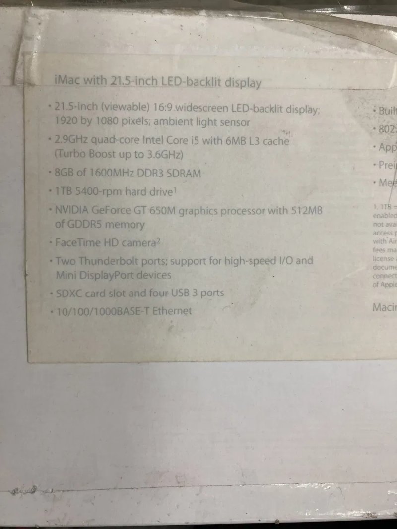iMac 21,5 i5 gtx650 16/32Gb Ssd a1418 emc2544 — фото 3