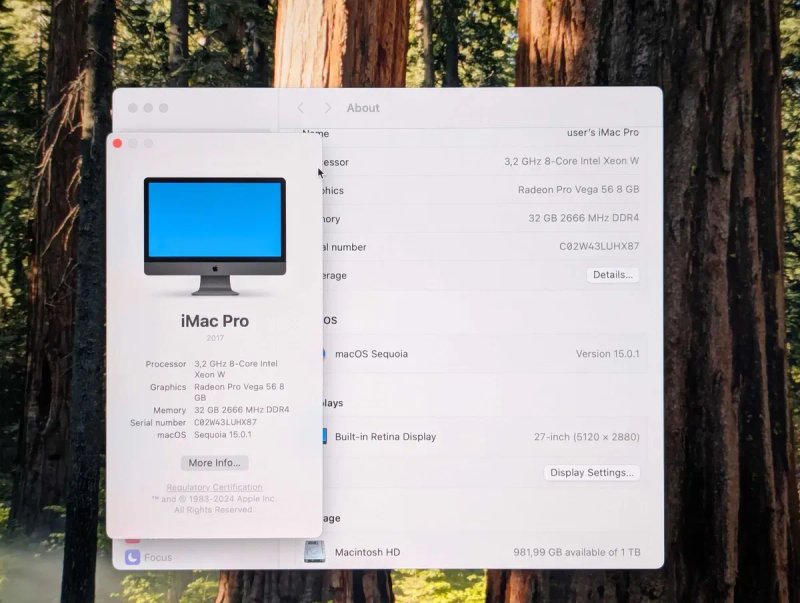 Imac pro 27 2017 xeon W-2140B 3.2ghz 32/1tb pro vega 56 8gb *Гарантія* — фото 2