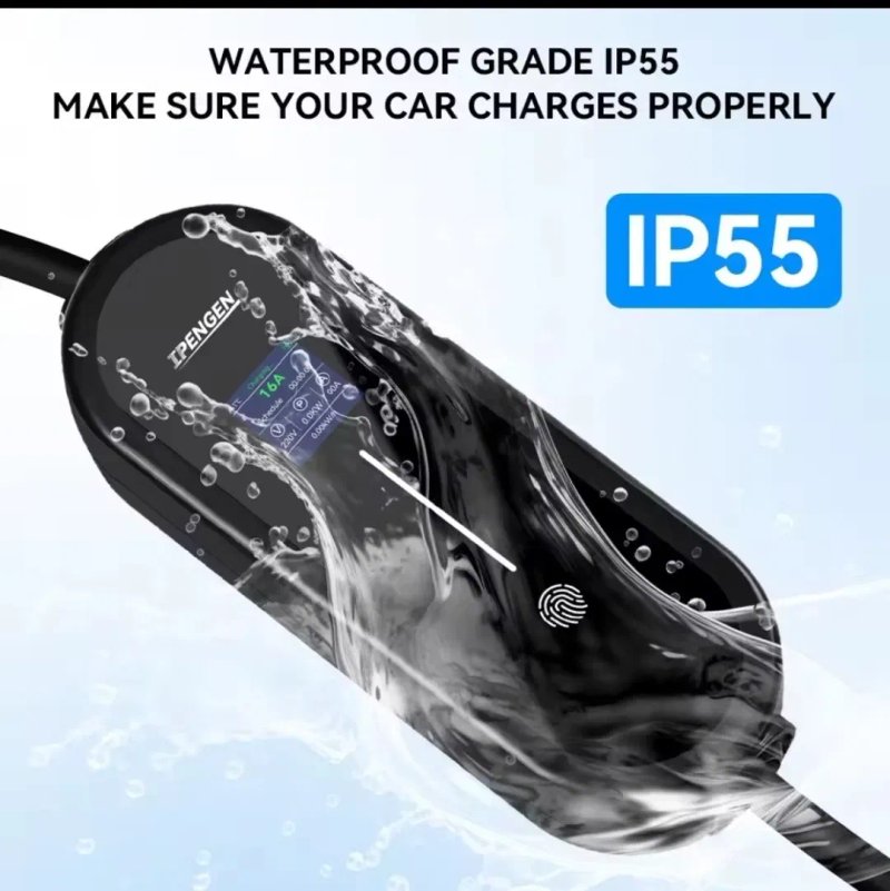 IPENGEN EV Charger 3.5kW 16A 5м — портативна зарядка Type1 J1772 Type2 GBT Tesla для електромобілів США Європи Китаю — фото 8