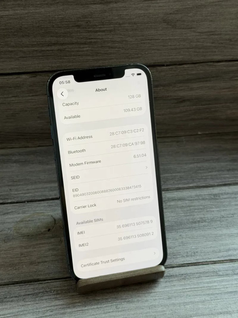 IPhone 12 pro Blue  128gb!!! 3 США!! NEVERLOCK Батарея 100% — фото 8