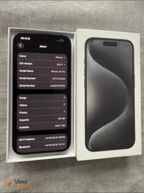iPhone 15 Pro 128GB Black Titanium