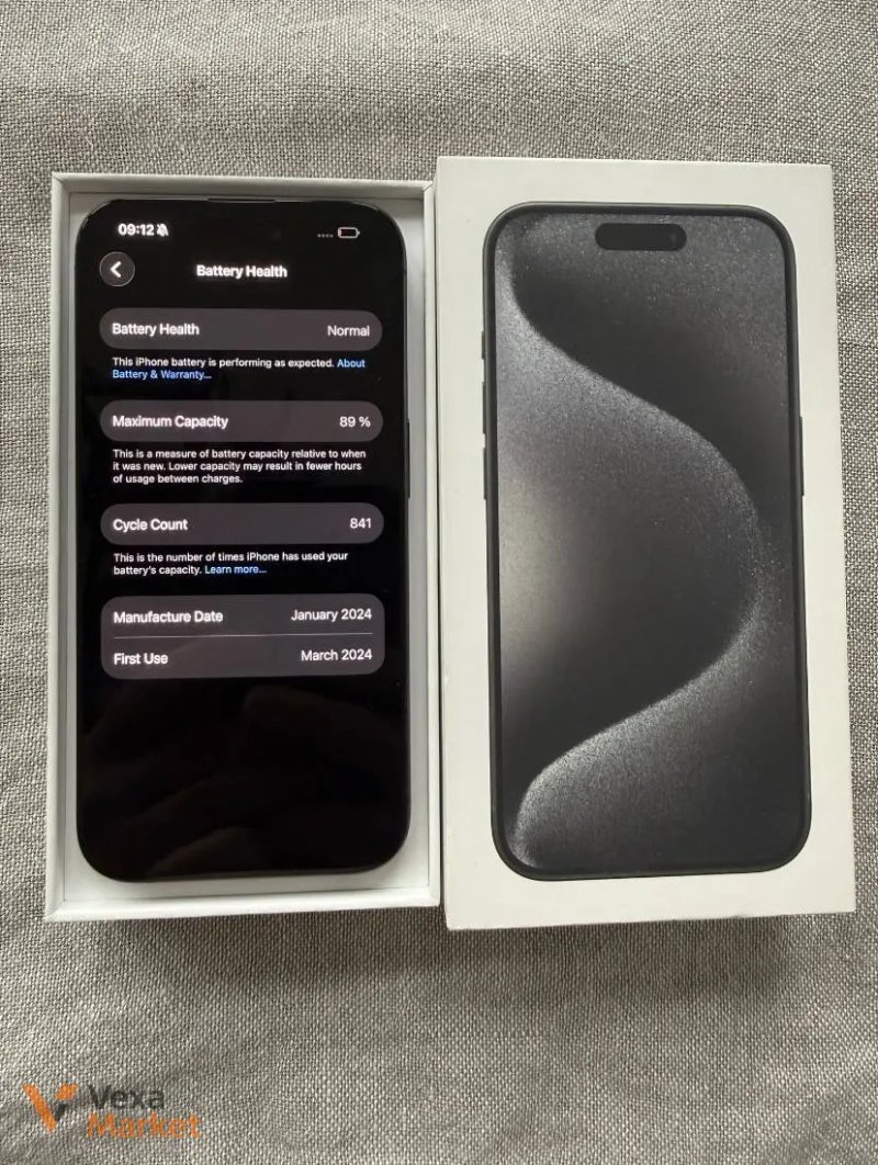 iPhone 15 Pro 128GB Black Titanium — фото 2