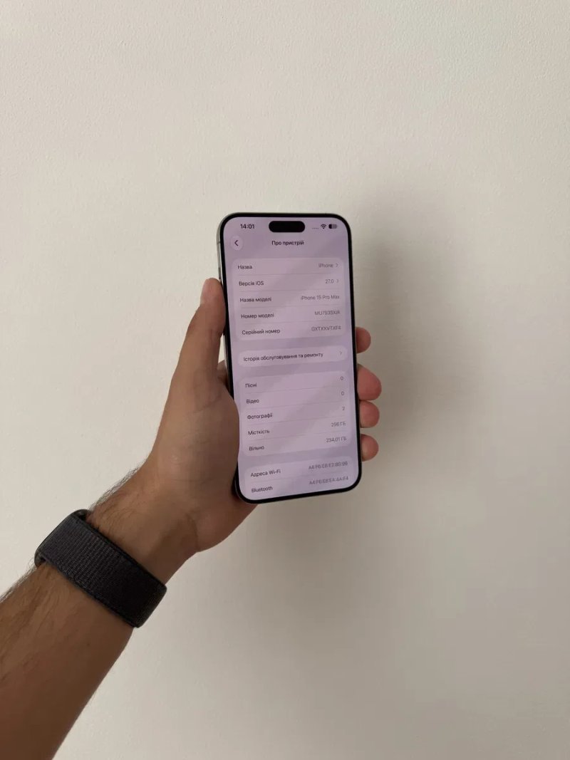 Iphone 15 Pro Max 256 GB АКБ 100% Global Neverlock — фото 3