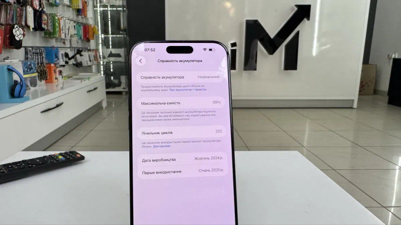 iPhone 16 Pro Max 512Gb Black Titnium Новий стан 99% АКБ Вітринний e-sim 990$ — фото 6