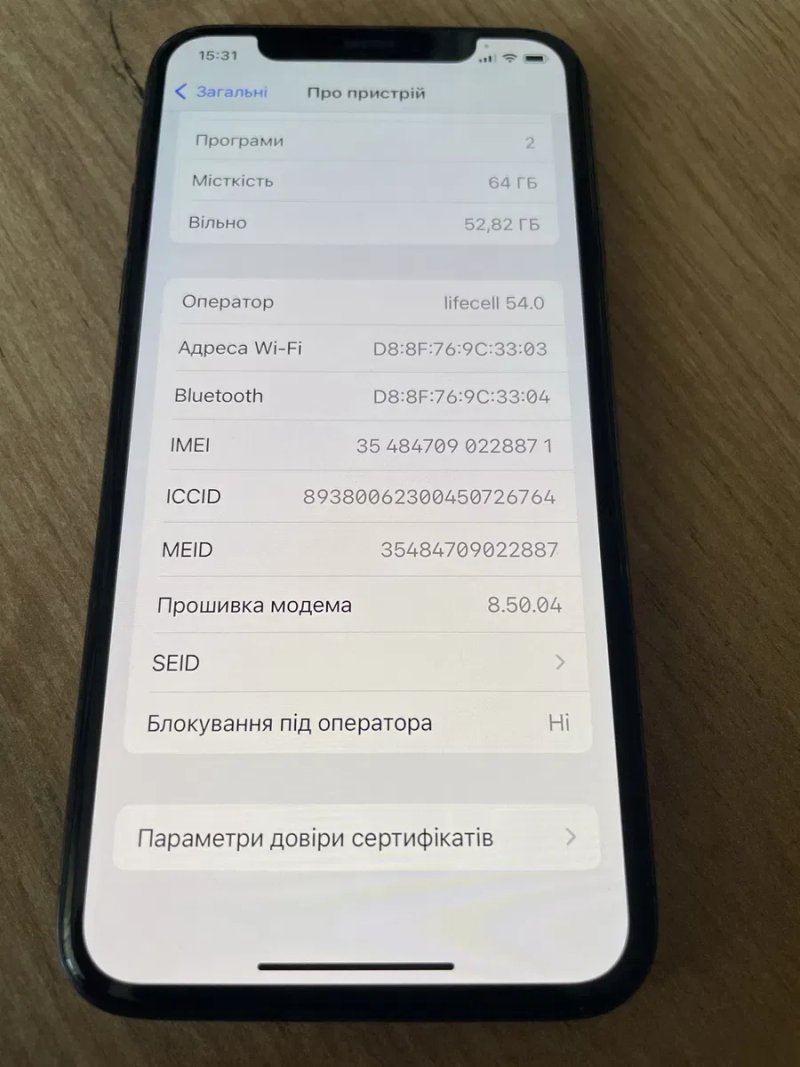 Iphone X,64g батарея 100% — фото 3