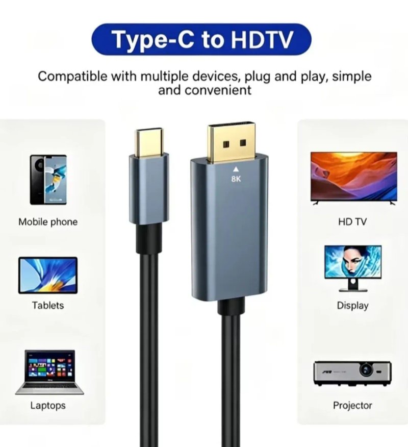 кабель-адаптер USB Type-C на DisplayPort. — фото 2