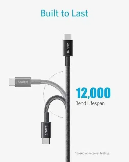 Кабель Anker Nylon 100W - довжина 1м/1.8м (A8757) — фото 4