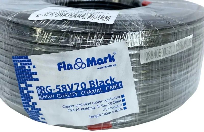 Кабель Finmark Фінмарк RG 58 V 70 50 Ом антенний для модемів — фото 3