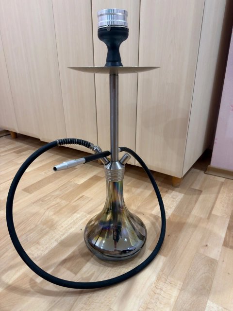 Кальян Yahya Elegance SS 01 из нержавейки + калауд, 3 чаши, угли