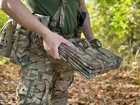 Каремат розкладний військовий мультикам, тактична сидушка гармошка на РПС 6 секцій — фото 6