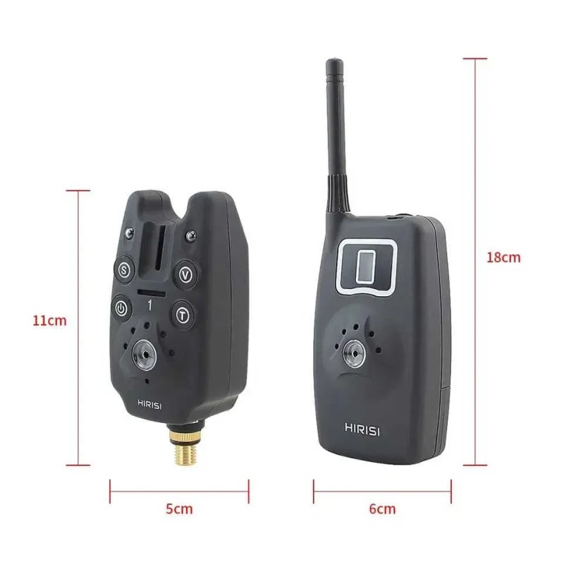 Карповые Сигнализаторы поклевки Hirisi B1203 4+1 с пейджером и свингерами Сигналізатори клювання з пейджером і свінгерами коропові покльовки комплект — фото 4