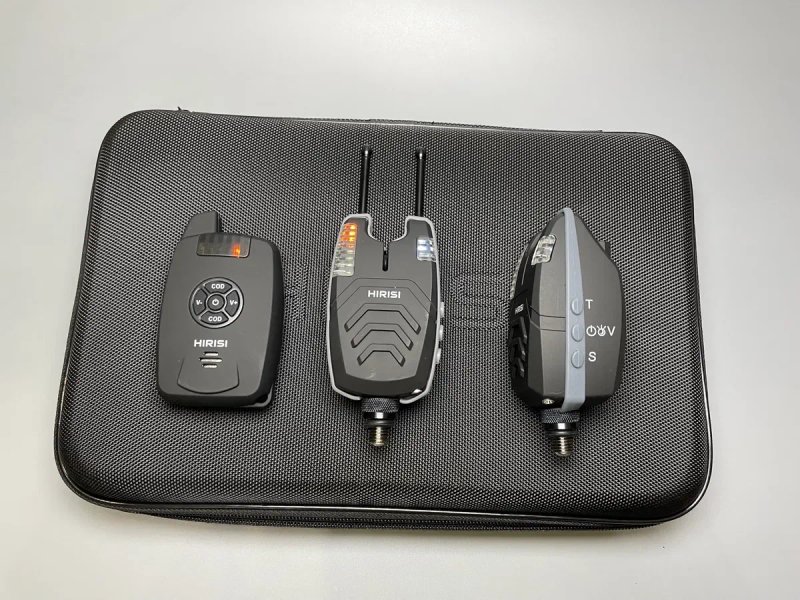 Карповые Сигнализаторы поклевки Hirisi SX1 4+1 с пейджером и свингерами Сигналізатори клювання з пейджером і свінгерами коропові покльовки комплект — фото 6