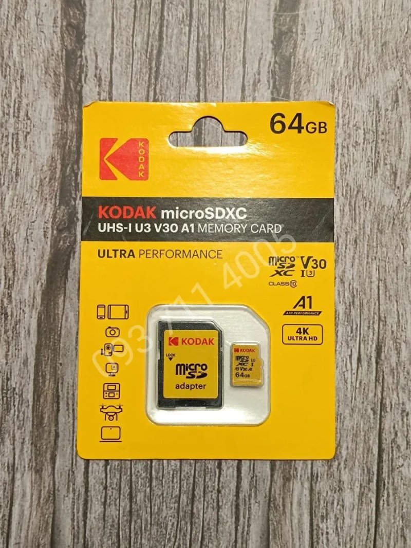 Карта пам'яті Kodak 64GB microSD U3 V30 A1 Class 10 — фото 2