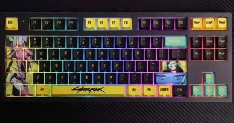 Кастомні кейкапи Cyberpunk 124 кнопки, бокова підсвітка, PBT