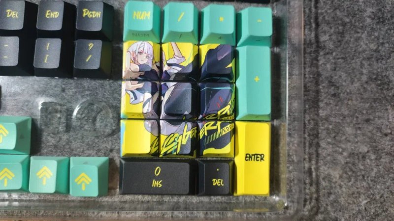 Кастомні кейкапи Cyberpunk 124 кнопки, бокова підсвітка, PBT — фото 4