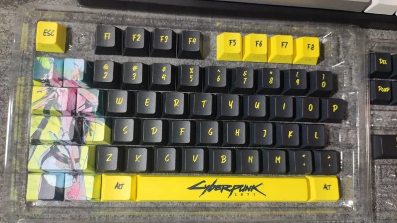 Кастомні кейкапи Cyberpunk 124 кнопки, бокова підсвітка, PBT — фото 6
