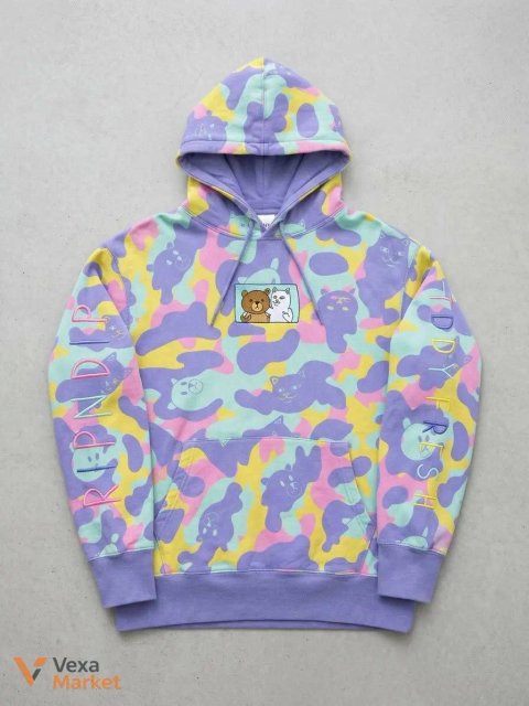 Худі Teddy Fresh x RIPNDIP Pastel Camo Hoodie L