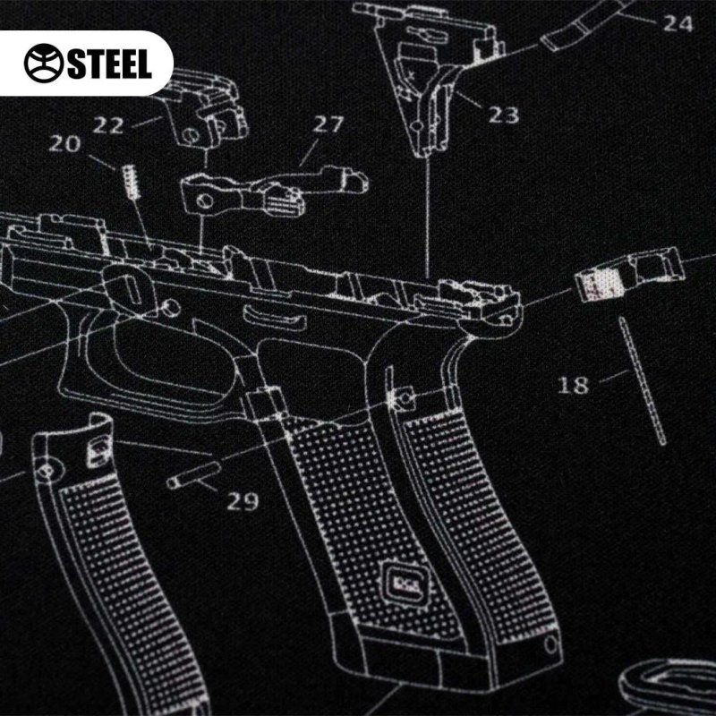 Килимок для чищення зброї з вибух-схемою пістолету Glock Gen 5 — фото 4