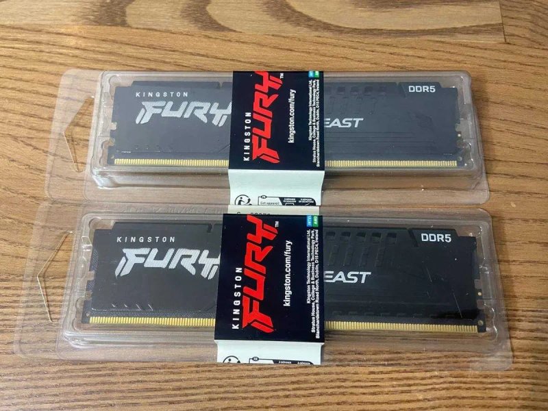 Kingston Fury Beast DDR5 16gb (2x8) 6000mhz cl30 Новая, на пломбах — фото 2