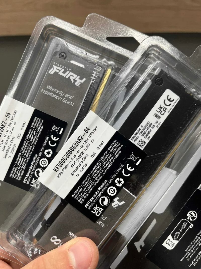 Kingston FURY Beast DDR5 64GB (2×32GB) KF560C36BBE2AK2-64 / 6000MHz / CL36 | Нова, запакована | Магазин | Гарантія — фото 4