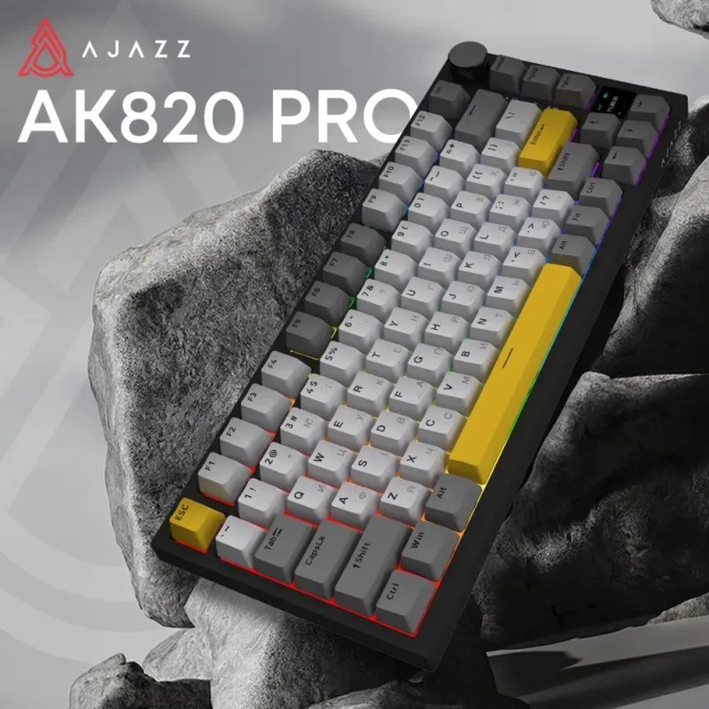 Клавіатура ігрова Ajazz AK820 PRO Flying Fish Switches Кам'янське Ябко ТЦ Терра — фото 3