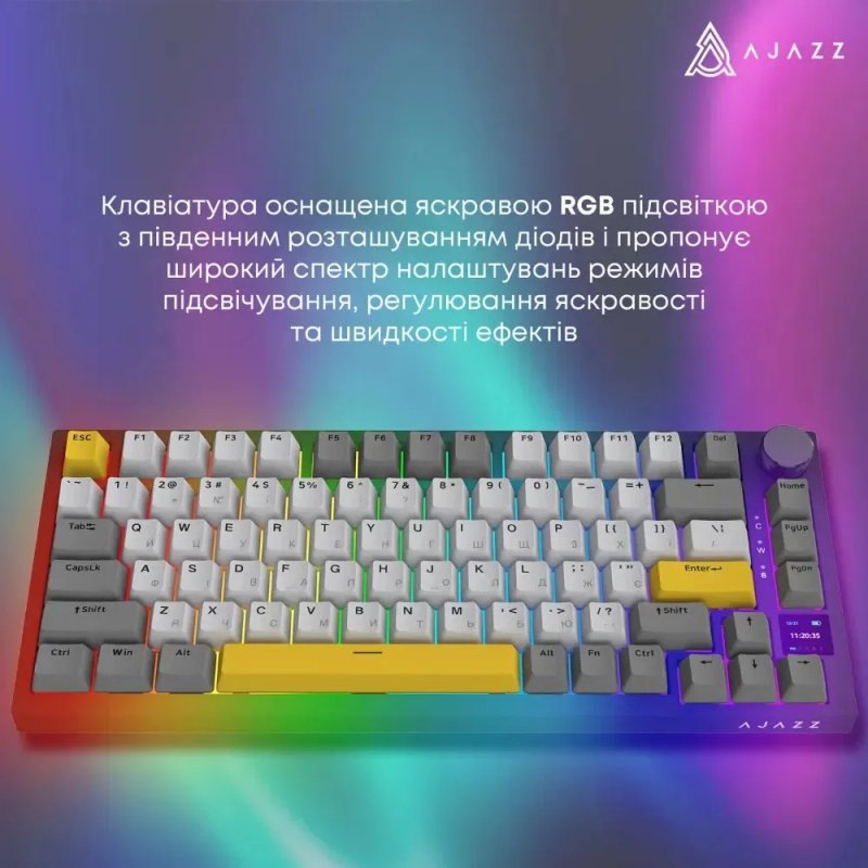 Клавіатура ігрова Ajazz AK820 PRO Flying Fish Switches Кам'янське Ябко ТЦ Терра — фото 4