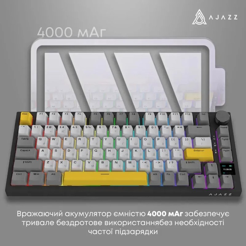 Клавіатура ігрова Ajazz AK820 PRO Flying Fish Switches Кам'янське Ябко ТЦ Терра — фото 5