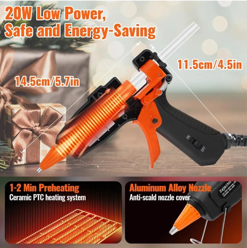 Клейовий пістолет Kejector 20W + клейові стрижні — фото 4