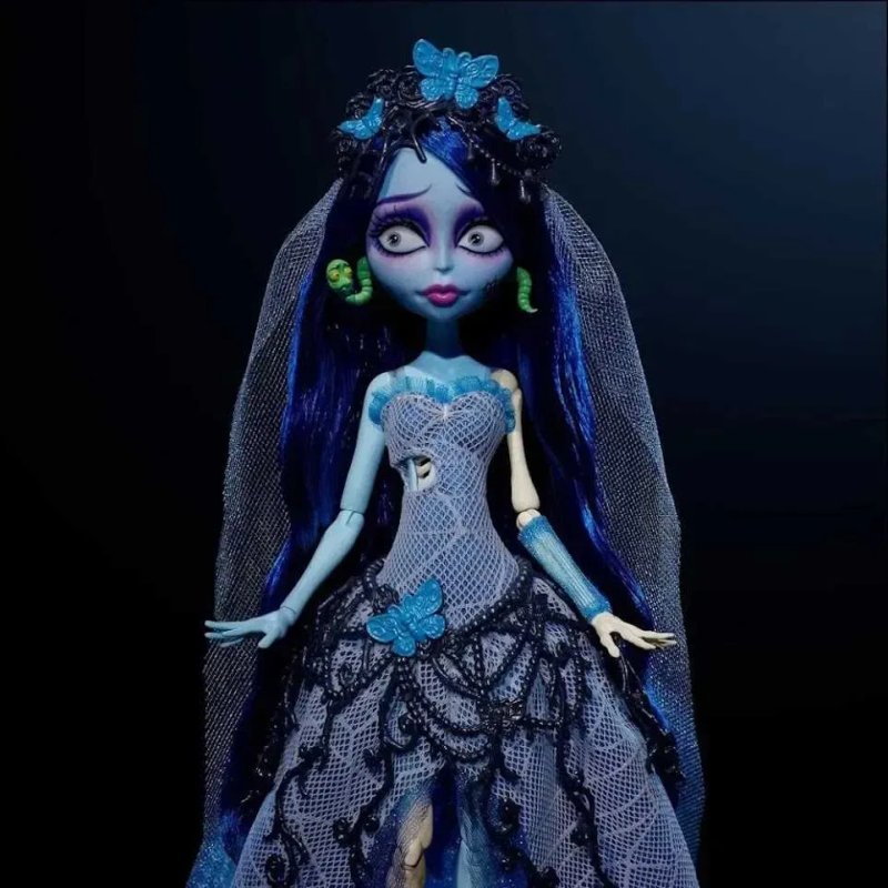 Колекційна лялька Monster High Skullector Corpse Bride Труп нареченої Емілі — фото 3