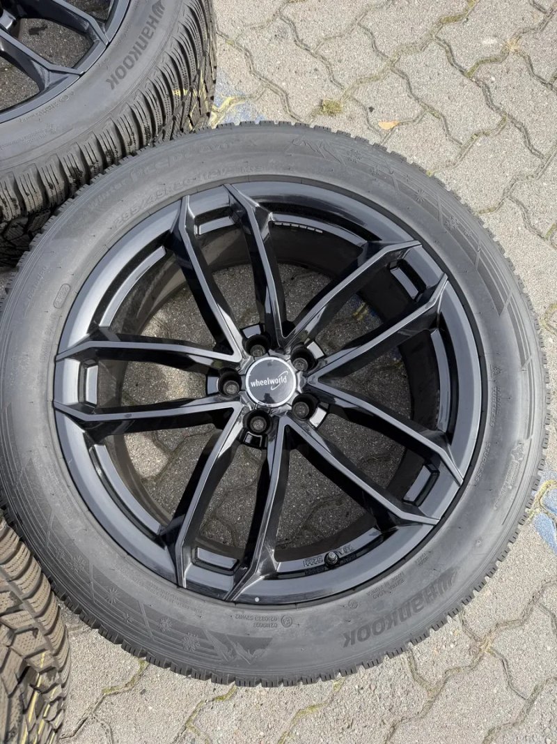 Колеса диски R20 20 285 45 зима Hankook як нові Volkswagen Touareg 3 CR Туарег Audi Q7 4M SQ7 Q8 E Tron Porsche Cayenne BMW X5 G05 G06 X6 — фото 6