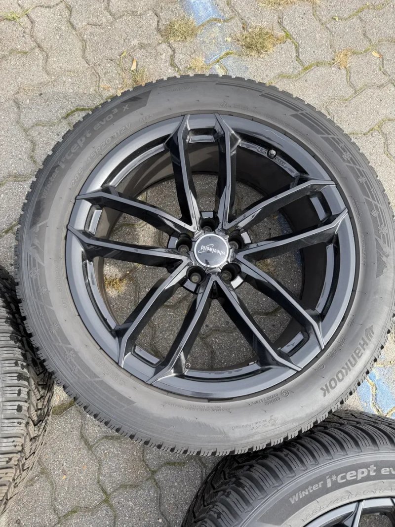 Колеса диски R20 20 285 45 зима Hankook як нові Volkswagen Touareg 3 CR Туарег Audi Q7 4M SQ7 Q8 E Tron Porsche Cayenne BMW X5 G05 G06 X6 — фото 7