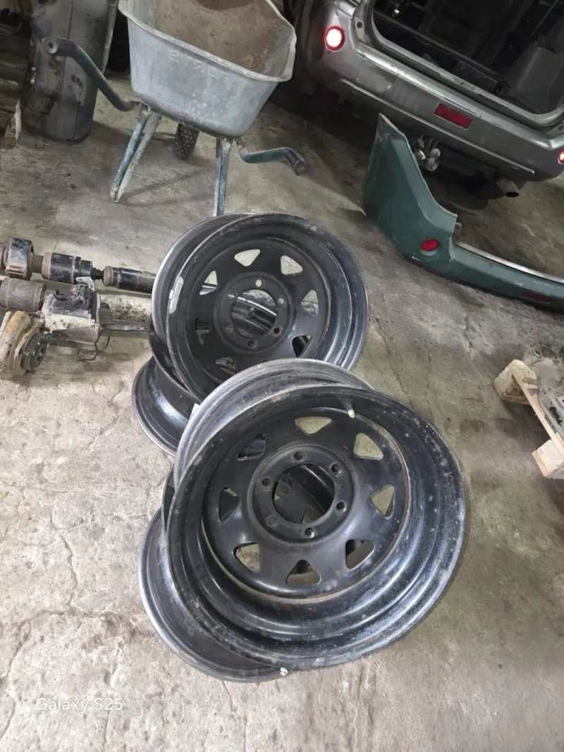 Колеса R16 R15 Mitsubishi Pajero L200 комплект колесо запасне колеса запаска розборка диски титани — фото 2