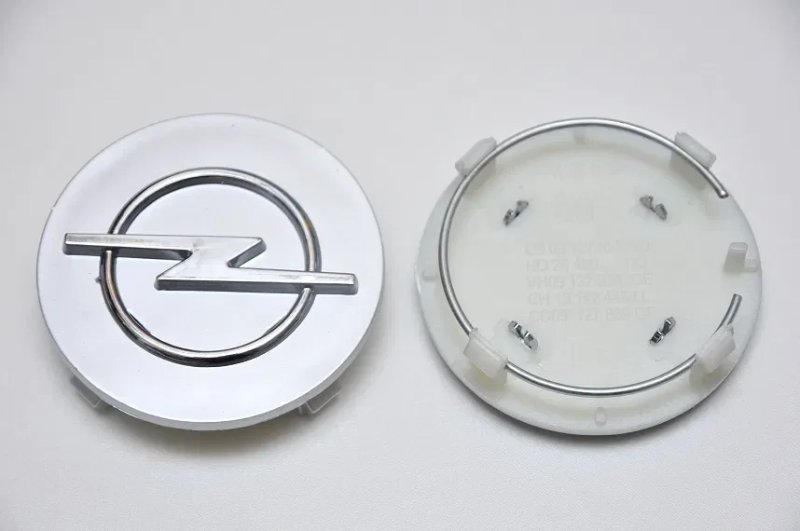 Колпачки/заглушки для дисков Opel 58мм, 60мм и 64мм Silver/black — фото 3
