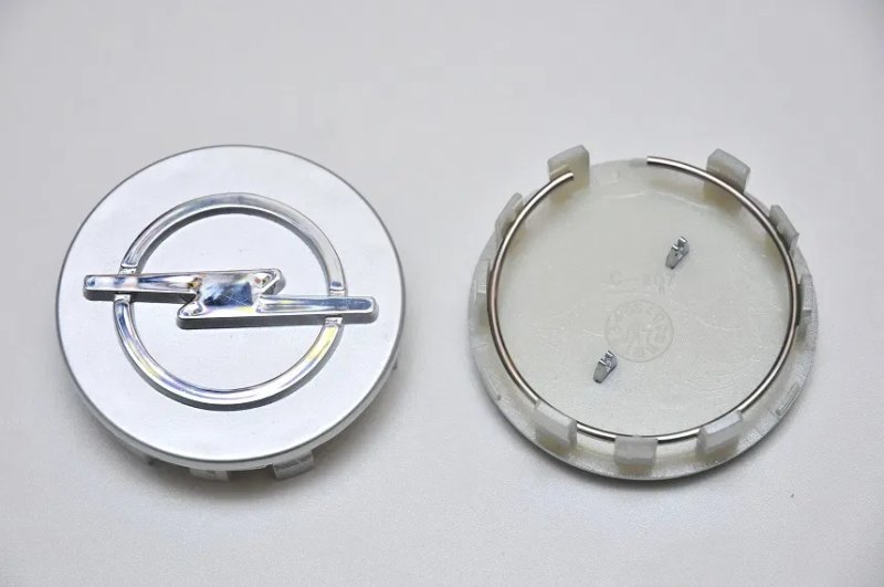 Колпачки/заглушки для дисков Opel 58мм, 60мм и 64мм Silver/black — фото 4