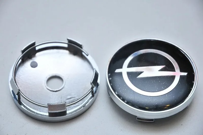 Колпачки/заглушки для дисков Opel 58мм, 60мм и 64мм Silver/black — фото 6