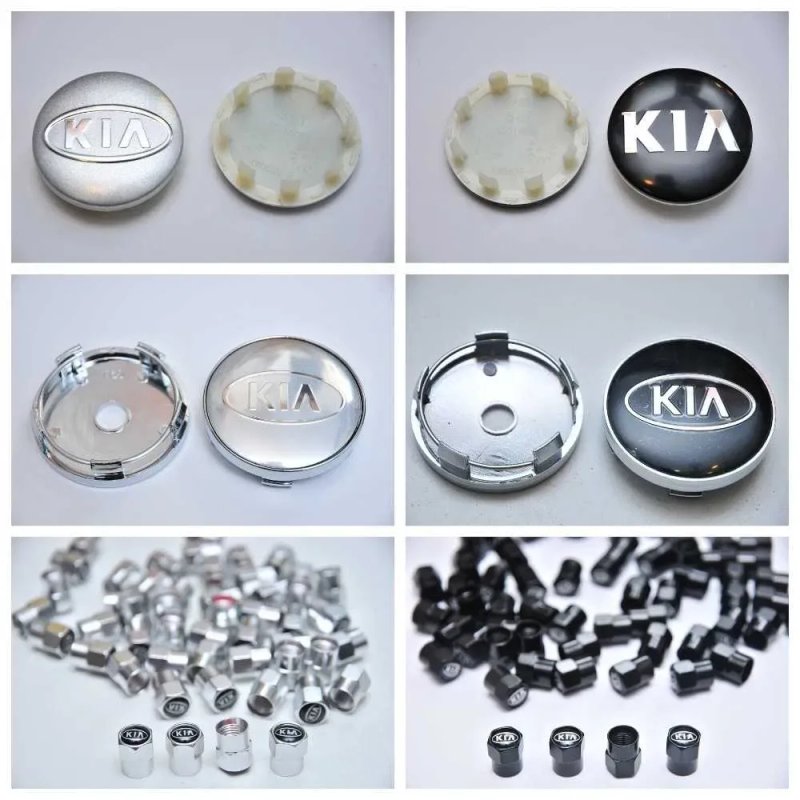 Колпачки/заглушки Kia Hyundai для литых дисков Ниппель 58 60 61 мм КИА — фото 3