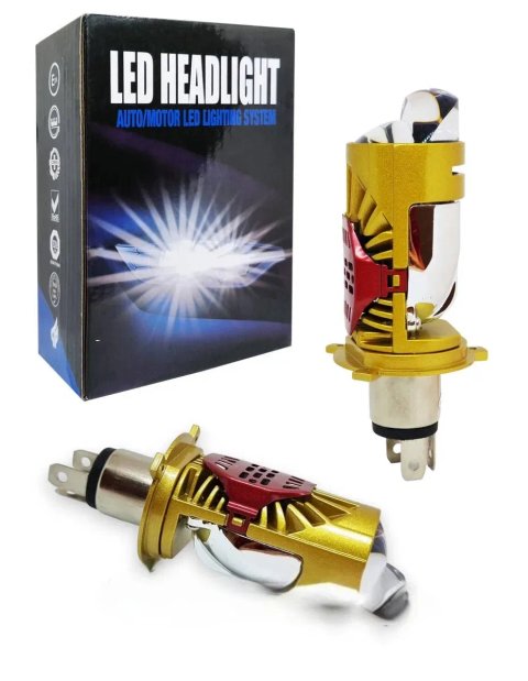 Комплект (2шт). Мини линзы міні лінз H4   led 9-18V 6000K 20000Lm 100W.  Ціна за пару