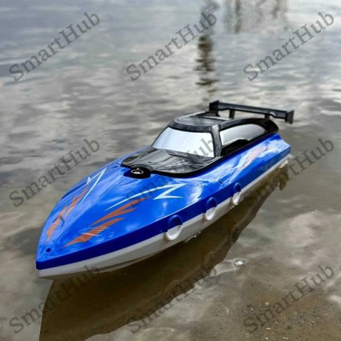 Корабель на радіокеруванні HydroFlash Синій Човен на пульті управління