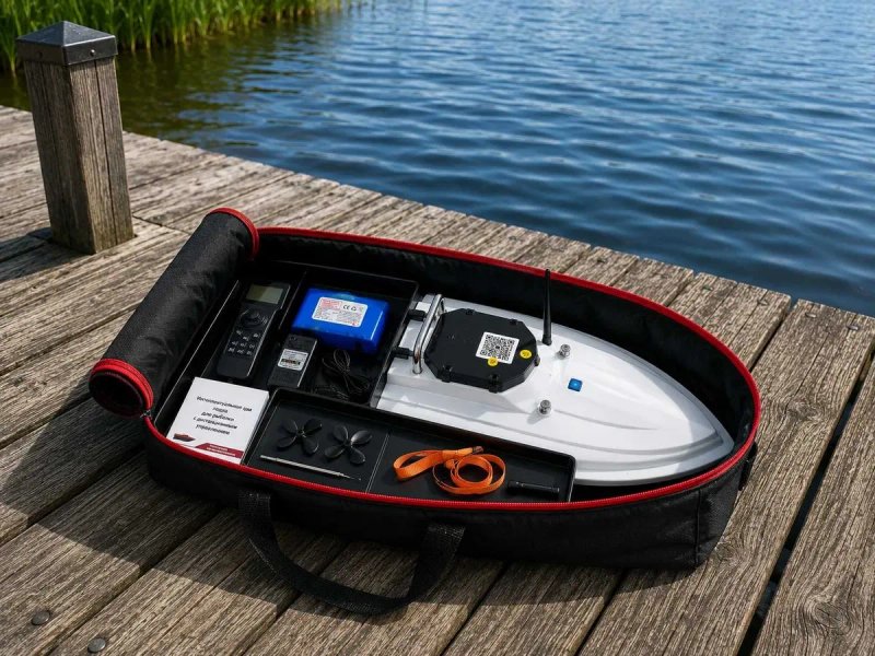 Кораблик для рыбалки D80E GPS 100 точек 46800 mAh 12V | Карповый прикормочный Рибацький Короповий — фото 7
