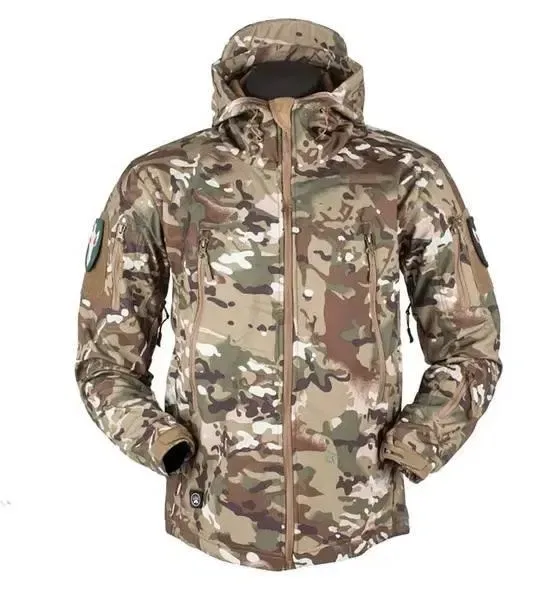 Костюм тактичний 6в1 HWB мультикам військова форма ЗСУ куртка Softshell на флісі штани убакс бейсболка балаклава рукавиці комплект утеплений — фото 3