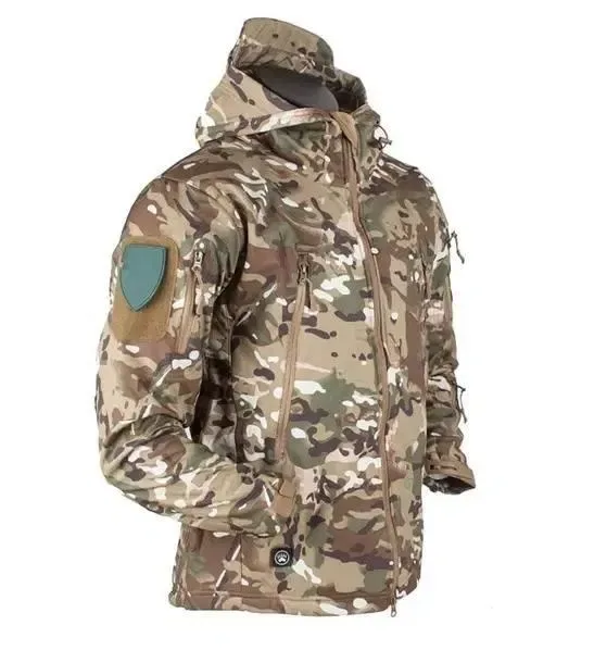Костюм тактичний 6в1 HWB мультикам військова форма ЗСУ куртка Softshell на флісі штани убакс бейсболка балаклава рукавиці комплект утеплений — фото 4