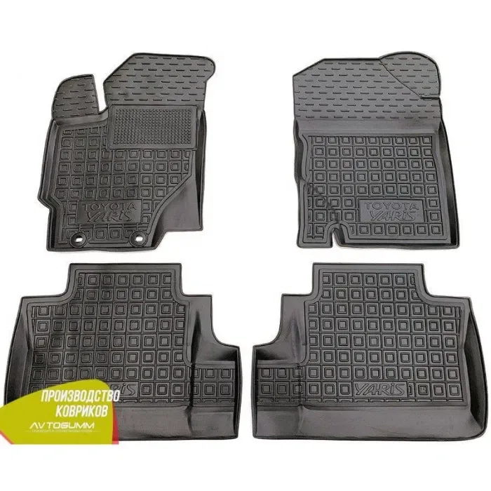 коврики TOYOTA Yaris 2006-2020/Rav-4/Auris/Camry/Corolla автогум салон — фото 2