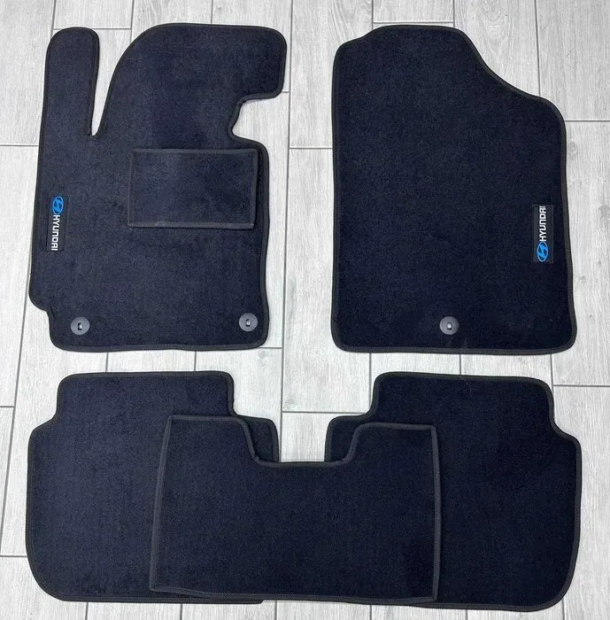 коврики ворсовые ворсові Hyundai Sonata Elantra Santa Fe Palisade I40 / автоковрики хюндай соната санта фе и30 и40 палисад елантра кона ионик туксон — фото 4