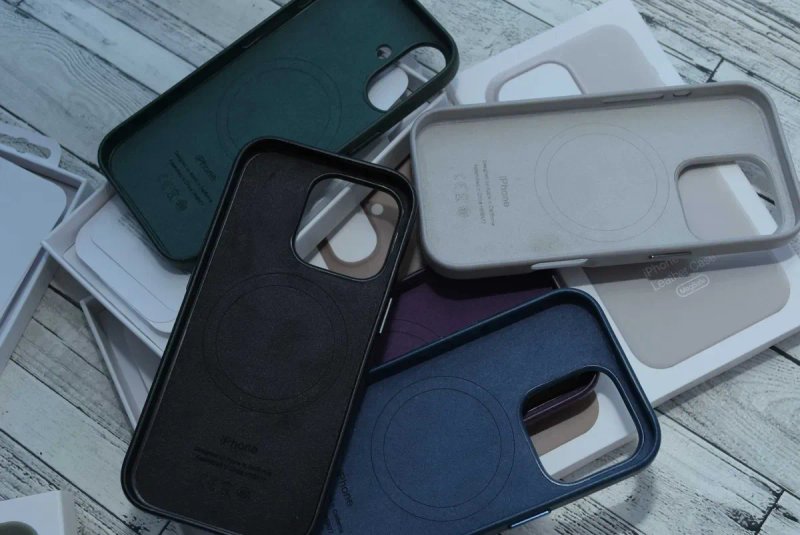 Кожаный чехол Leather Case iphone 18 17 15 pro max magsafe animation — фото 5
