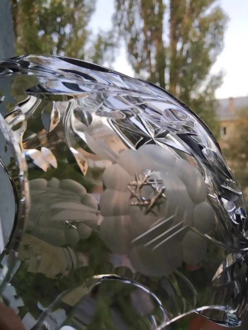 Кришталева маленька корзинка з Німеччини (ГДР) — фото 5