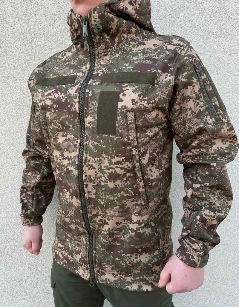 Куртка тактична софтшел soft shell військова мультикам тактическая — фото 7