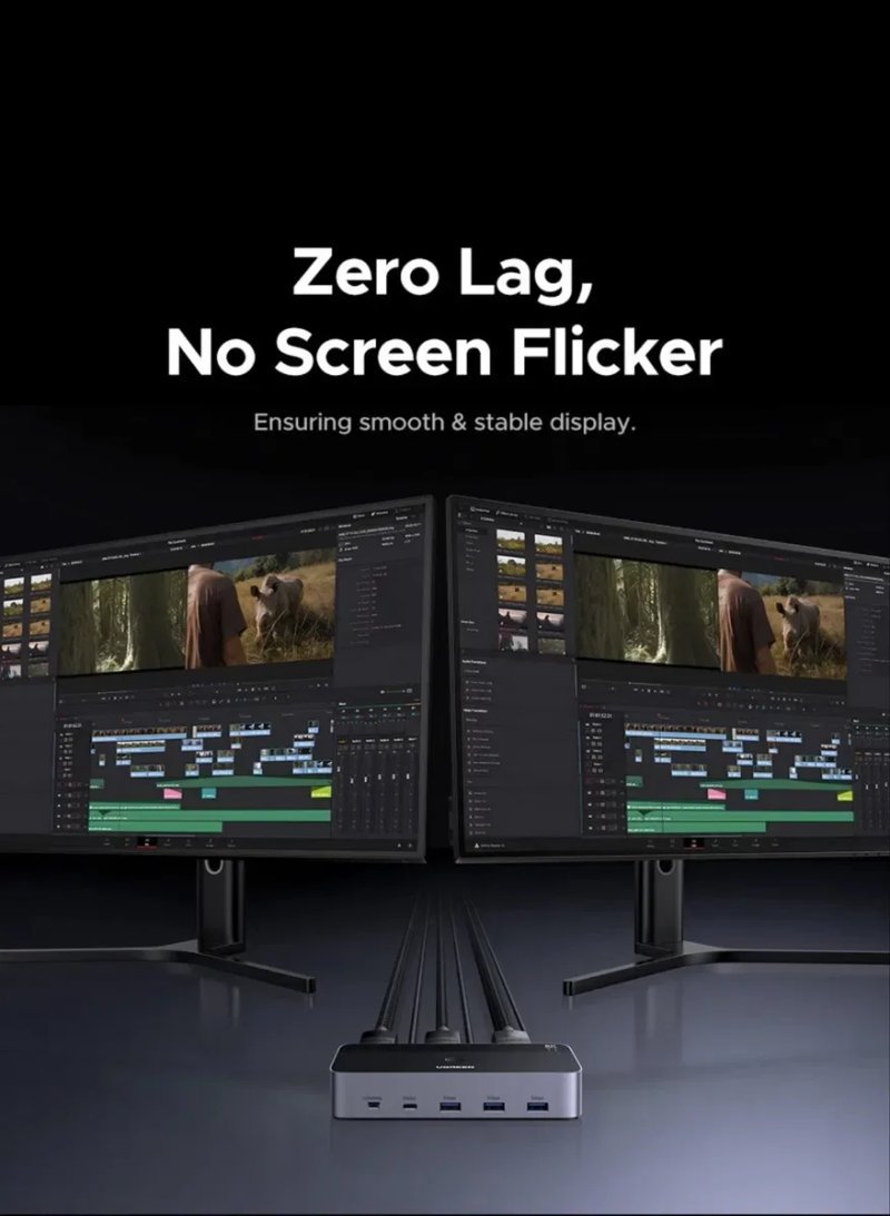 KVM Перемекач 8K UGREEN AK 700 Black — фото 2