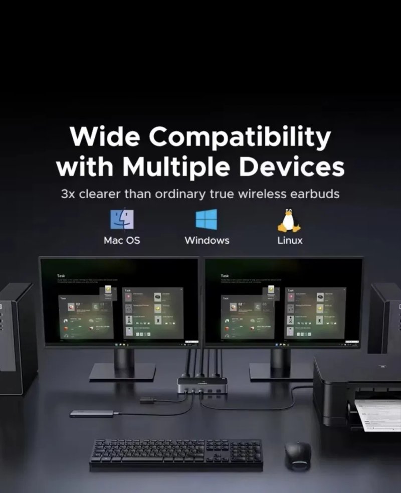 KVM Перемекач 8K UGREEN AK 700 Black — фото 3