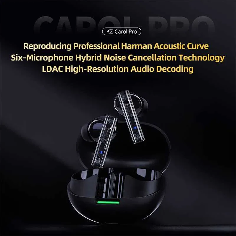 ‼️ KZ Carol Pro [new 2025] - TWS наушники с BT5.4 ANC LDAC до 990 кб/с — фото 4