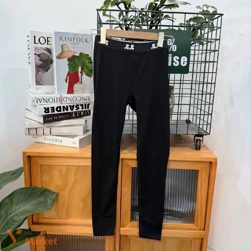 Легінси чорні Rest & Recreation Logo Band Leggings (Black) — фото 4